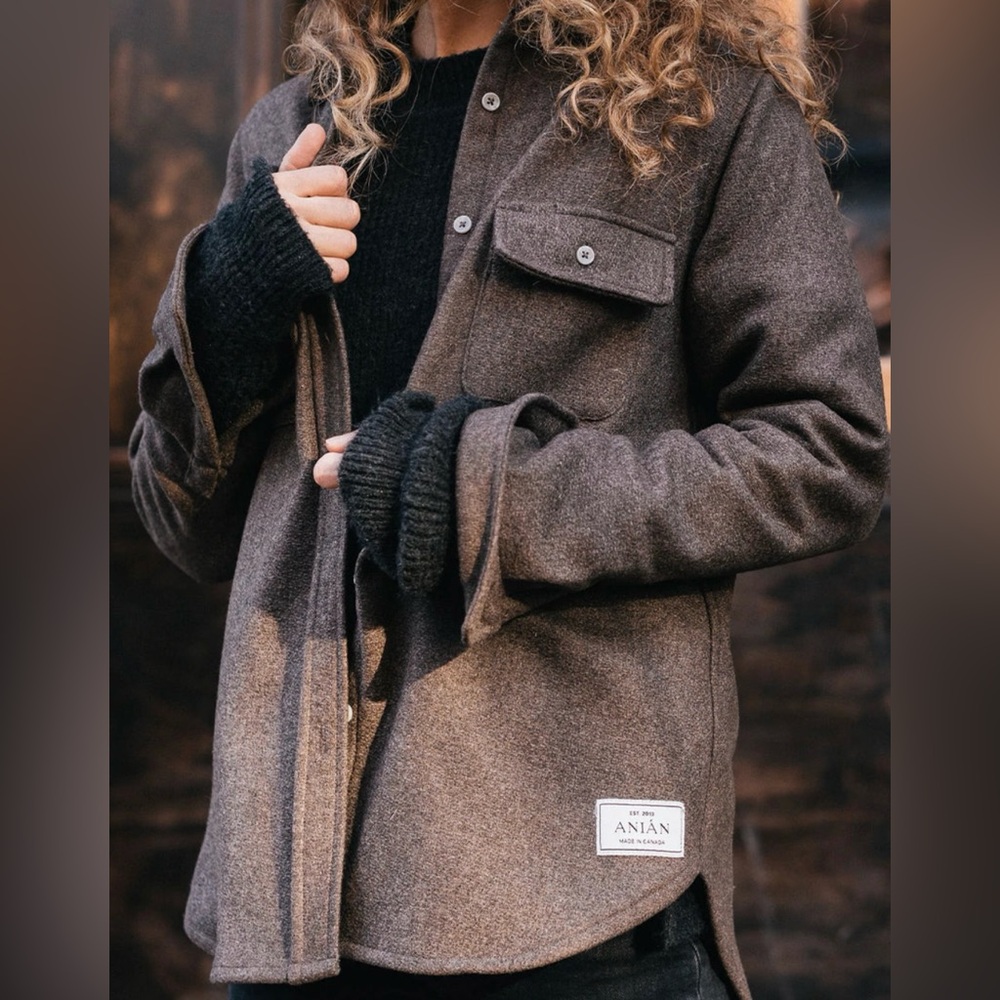 Anian Brown Button-Up Shirt